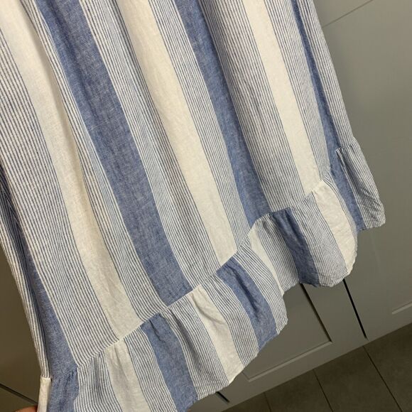 Rails Ashlyn Midi Dress Sz S Blue White Stripe Flowy Feminine Ethereal Cottage‎ - Picture 9 of 10